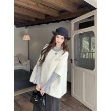 批发实拍~韩版宽松气质斗篷披肩外套