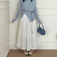 批发白色半身裙a字百褶长裙子夏季新款黑色<b class='q'>百搭</b>显瘦高腰垂感遮胯伞裙