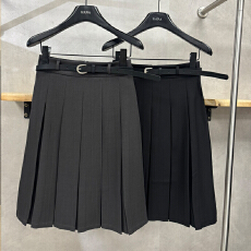 批发实拍西装半身裙女<b class='q'>夏</b>季2026年新款百褶裙高腰百搭a字裙垂感中裙子