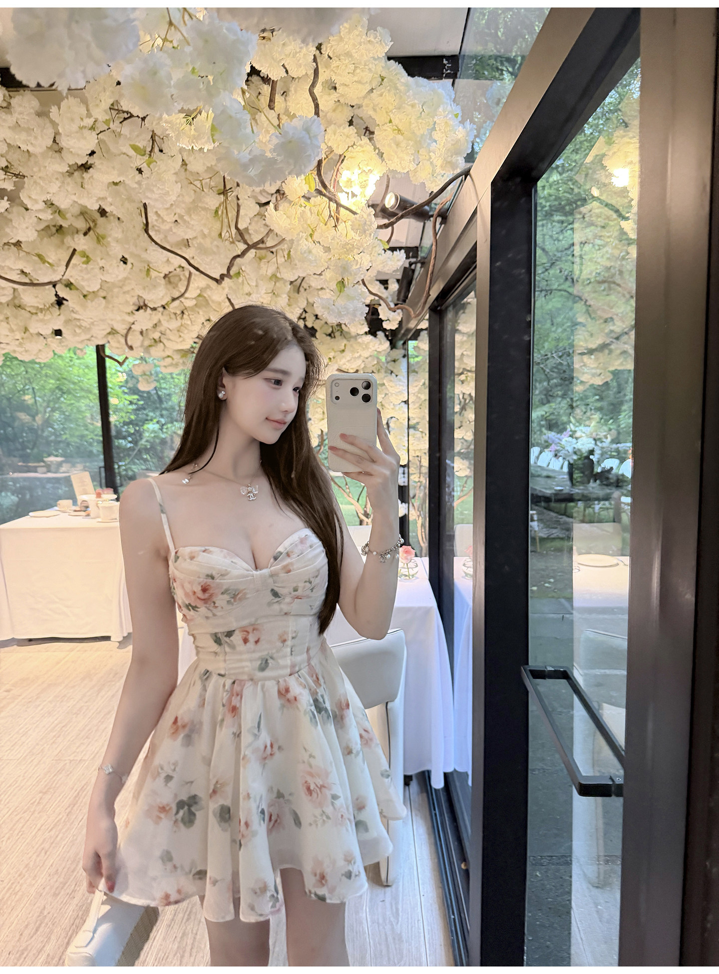 만약 언어 맞춤 z1m 장미 소녀 순수한 욕망 품격 섹시함 무거운 작업 프린트 슬립 한 마디 드레스 공주 드레스