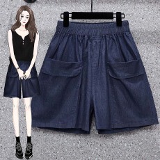 批发实拍2026夏季大码五分裤阔腿裤薄款牛仔短裤宽松舒适休闲裤