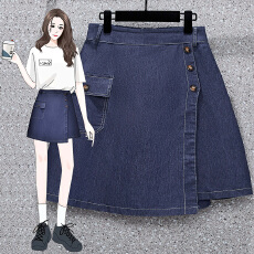 批发实拍2026夏季新款大码五分裤宽松休闲舒适薄款高腰牛仔裙裤