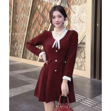 批发韩版胖MM大码女装秋冬新款<b class='q'>连衣裙</b>法式小香风礼服裙亮晶晶百褶裙子