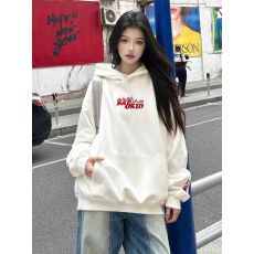 批发薄款/加绒 国潮牌字母小火苗刺绣连帽卫衣<b class='q'>男</b>女秋宽松<b class='q'>休闲</b>情侣<b class='q'>外套</b>