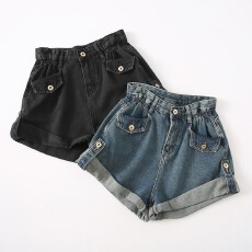 批发小众<b class='q'>卷</b><b class='q'>边</b>阔腿热裤胖mm高腰大码<b class='q'>牛仔</b><b class='q'>短裤</b>女夏季薄款2025辣妹显瘦潮