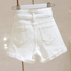 批发超高腰<b class='q'>牛仔</b><b class='q'>短裤</b>女新款ins风韩版双扣宽松显瘦<b class='q'>卷</b><b class='q'>边</b>阔腿a字热裤子夏