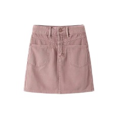 批发脏粉色牛仔<b class='q'>半身</b><b class='q'>短裙</b>女夏季小个子显瘦a字防走光包臀半裙