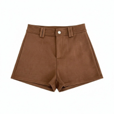 批发白底图大码鹿皮绒短裤女新款外穿靴裤高腰<b class='q'>韩版</b>咖色包臀<b class='q'>打底裤</b>子