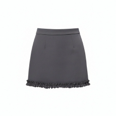 批发白底图高腰翻边牛仔裙女<b class='q'>夏</b>季2025新款复古辣妹风显瘦别致半身短裙