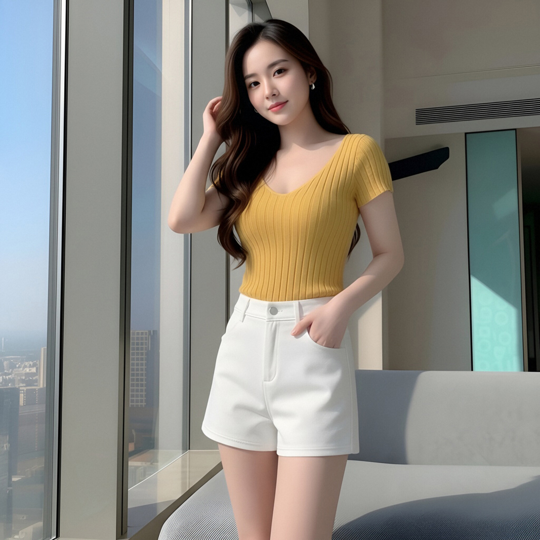 세트 여성 2026 여름 코디 전체 집합 작은 키 투피스 세트 니트 스웨터 맨위 반바지