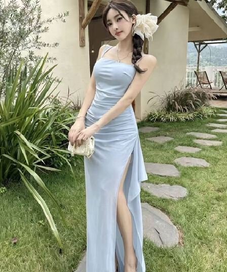 실사 롱 코트 조끼 스커트