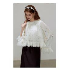 批发法式休闲设计<b class='q'>波点</b>荷叶边设计<b class='q'>衬衫</b>2025秋季新款百搭上衣【工厂店】