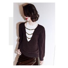 批发法式正反两穿串珠女2025慵懒风毛衣【工厂店】【原版质量-羊毛】