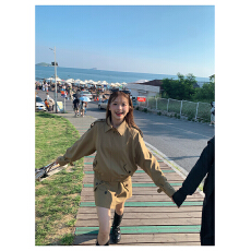 批发休闲工装套装裙女2025秋季新款女设计感外套短裙两件套<b class='q'>韩版</b>套装