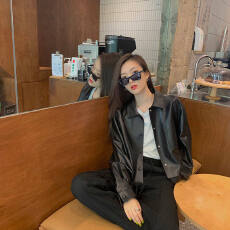 批发<b class='q'>皮衣</b>外套女<b class='q'>短款</b>2026早春超柔软皮夹克休闲上衣