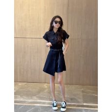 批发欧洲站2026新款高级感连衣裙子名媛小众黑色不规则工装<b class='q'>连体裤女</b>夏