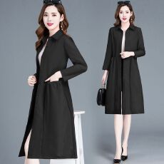 批发洋气新款中码<b class='q'>妈妈</b>装<b class='q'>秋装</b>风衣<b class='q'>外套</b>中长款外搭大码<b class='q'>中老年</b>女装上衣秋