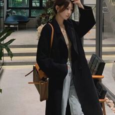 批发毛呢2025秋冬新款韩版宽松大衣<b class='q'>中长款</b>过膝毛呢外套