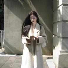 批发时尚双面毛呢大衣女2025秋冬新款韩系气质休闲<b class='q'>显瘦</b>小个子毛呢外套