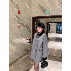 批发复古气质韩系小众设计感毛呢<b class='q'>西装</b>外套春季新款女装保暖防寒大衣潮
