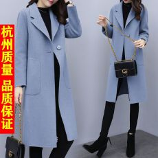 批发毛呢大衣中长款宽松外套韩版2025新款潮秋冬加厚<b class='q'>大码</b><b class='q'>女装</b>呢子外套