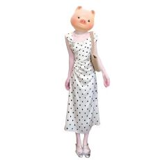 批发法式温柔风超好看独特漂亮收腰修身长<b class='q'>裙</b><b class='q'>休闲风</b>夏季甜美波点连衣<b class='q'>裙</b>