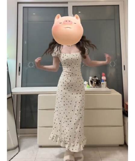 느긋한 휴가 바람 도트 무늬 여성 드레스 여름 거품 소매 프랑스식 슬립 드레스 허리 수축 롱 스커트