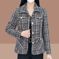 批发新款妈妈春装小香风短款外套<b class='q'>中老年</b>时尚减龄气质女装上衣春秋外穿