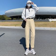 批发实拍 2026新款八个色<b class='q'>哈伦</b>高腰牛仔<b class='q'>裤</b>九分和长<b class='q'>裤</b> XS-2XL