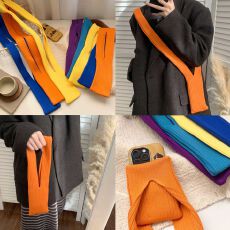 批发苹果同款手机袋高级时尚简约纯色针织零钱包Pocket便携单肩小挎包