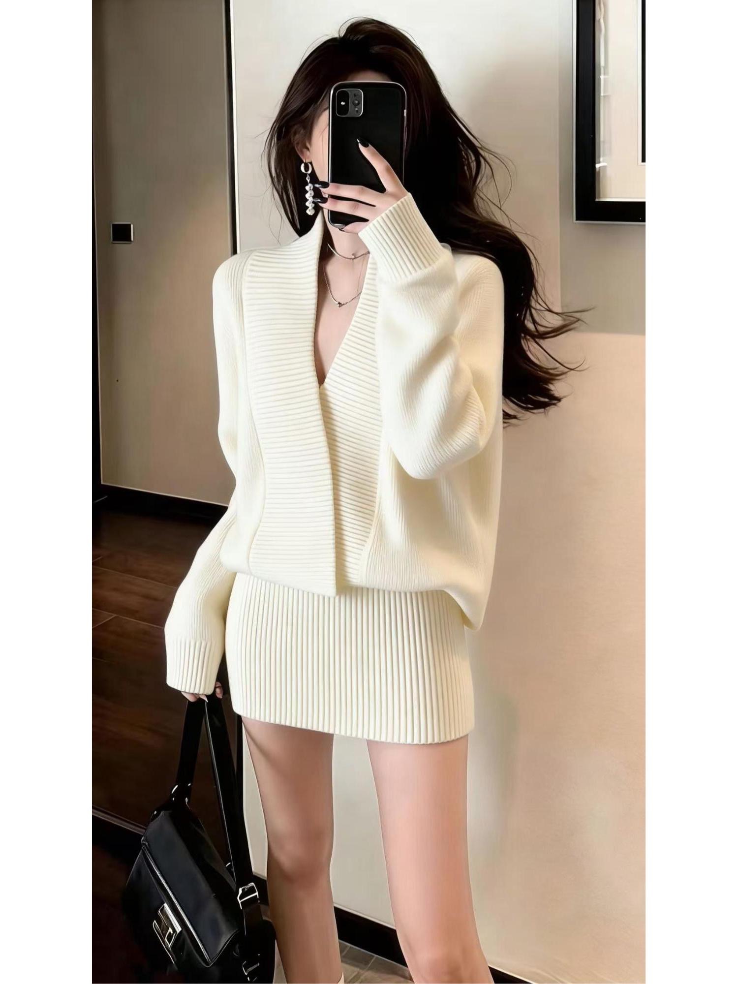 marie.coco 가스 전계 강도 대 명문 여성 품격 여신 프랑스식 빛 요리 한 관대 한 점잖은 우유 화이트 드레스