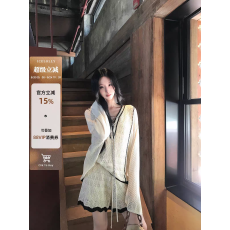 批发ICELOLLY亚麻莱赛尔白色V领宽松长袖<b class='q'>针织衫</b>女秋<b class='q'>镂空</b>气质显瘦上衣