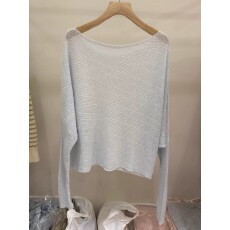 批发韩版2026早春新款时尚休闲<b class='q'>不规则</b>褶皱<b class='q'>针织衫</b>女宽松显瘦长袖上衣