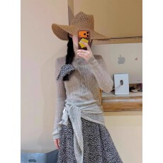 批发修身防晒披肩设计长袖T恤女2026新款夏季法式小资别致上衣