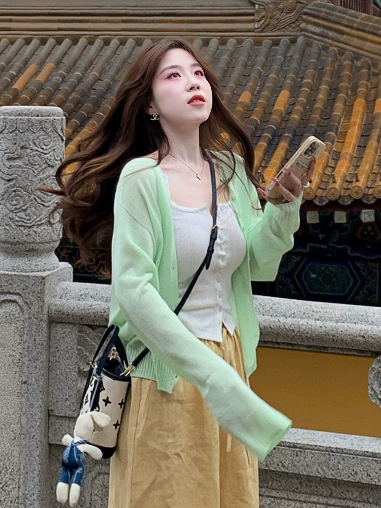 한 부서 녹색 자외선 차단 니트 오픈 가디건 여성 코트 자이언트 잘 생긴 ~ 중 여름 외부 가져 가라. 에어컨 블라우스 맨위 얇은