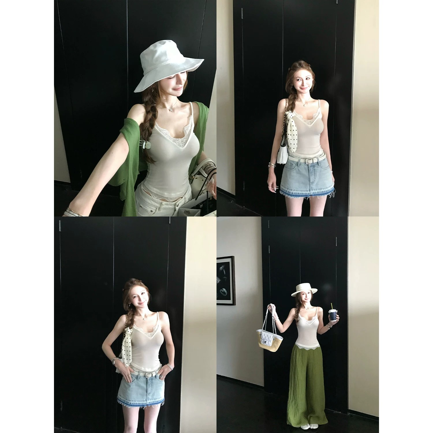 skk store 하프 설탕 지배 호흡 센스 레이스 조각 슬립 부드러운 ~ 중 봄날 맨위