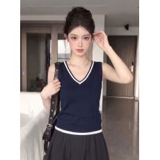 批发法式小资吊带上衣女夏季新款2026超火内搭独特设计感无袖坎肩背心