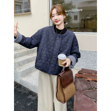 批发韩版时尚轻薄款夹棉羽绒棉服女2025冬季新款显瘦保暖短款棉衣棉袄