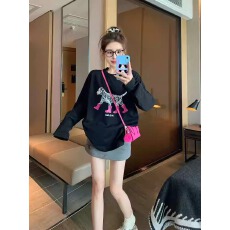 批发2026春装<b class='q'>长袖</b><b class='q'>T</b><b class='q'>恤</b>女宽松上衣印花