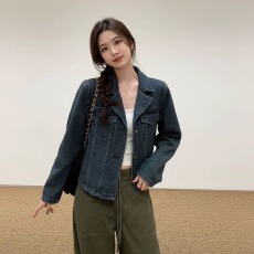 批发早秋复古<b class='q'>牛仔</b><b class='q'>外套</b>女2025新款秋季设计感小众宽松休闲百搭夹克<b class='q'>上衣</b>