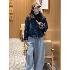 批发牛仔外套女短款夹棉加厚<b class='q'>冬</b>季2025新款高级感宽松复古小个子上衣