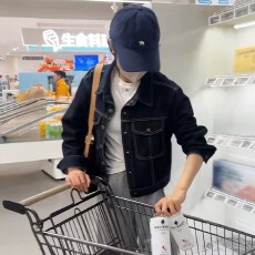批发不褪色牛仔短款外套女2026年新款<b class='q'>春</b>季高级感时尚流行宽松夹克上衣