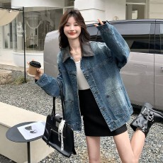 批发韩版温柔风氛围感<b class='q'>牛仔</b>夹克上衣女春秋新款小个子美式显瘦短款外套