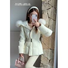 批发楚楚 韩女封神 连帽真狐狸毛领白鸭绒收腰显瘦羽绒服女冬季外套女