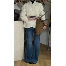 批发十三行冬季韩版宽松百搭立领腰带收腰羽绒服外套女保暖面包服上衣