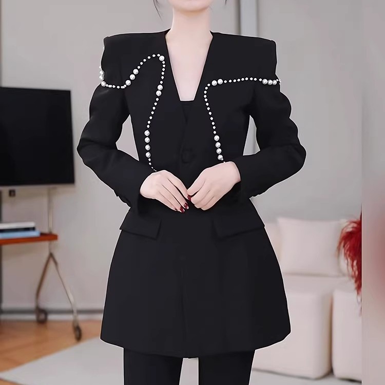 봄 고유 한 슈퍼 잘 생긴 맨위 고급 작은 대중 아니요 명중 섹션 중요 경우 세련된 외국 가스 검정색 블레이저