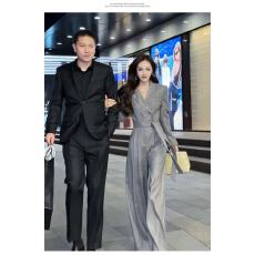 批发高小姐高端定制时尚连身裤女可分体满天星TR羊毛连衣裤阔腿连体裤