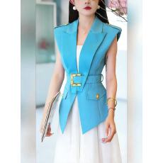 批发MD千亿【风屿夏序】夏季新款气质轻奢显瘦百搭收腰马甲上衣