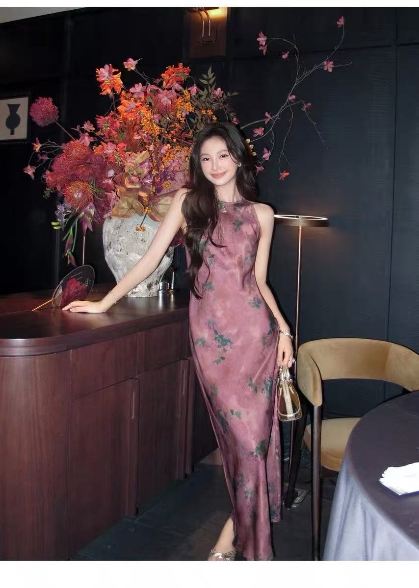 부드러운 바람 품격 자카드 조끼 여성 드레스 여름 새로운 고급 센스 프랑스식 빛 럭셔리 슬림해 보이는 인기 롱 스커트