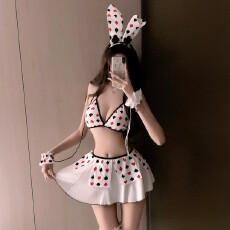 批发新款情趣内衣性感兔女郎三点式套装纯欲免脱制服诱惑女角色扮演